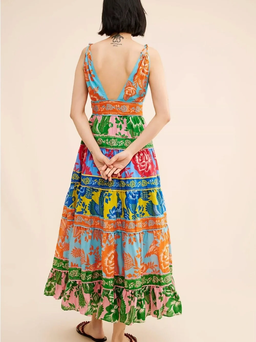 NWT FARM Rio Lace Garden Mix Maxi Dress Size Medium - Picture 3 of 3